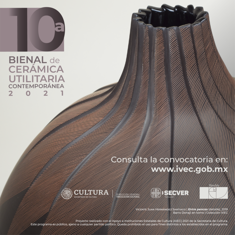 Convoca IVEC a participar en la 10ª Bienal de Cerámica Utilitaria Contemporánea 2021