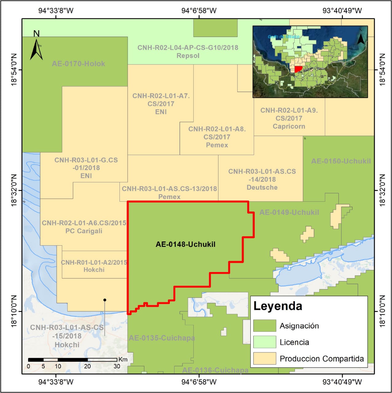 Comisión Nacional de Hidrocarburos aprobó a Pemex modificación del plan de exploración de la asignación Uchukil