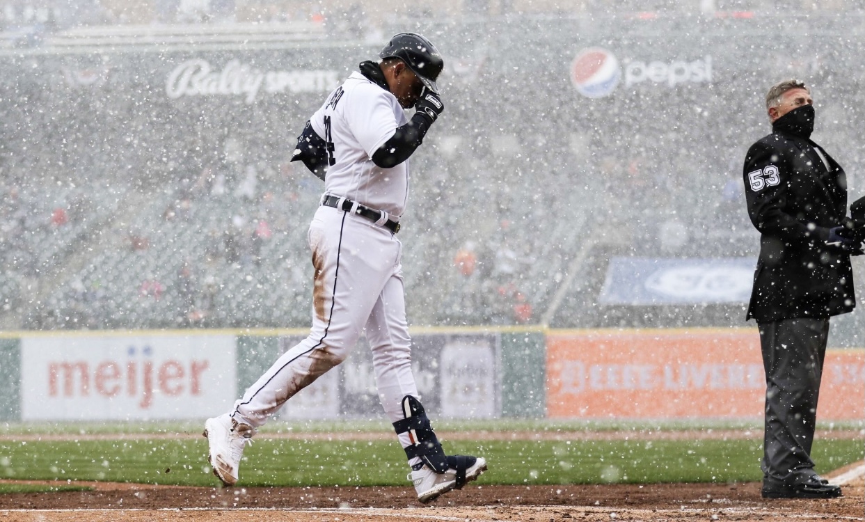 En el Opening Day, Yankees y Dodgers caen la MLB; Miguel Cabrera pegó jonrón en plena nevada