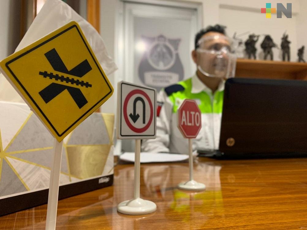 Delegación de Tránsito de Coatzacoalcos realiza cursos virtuales de educación vial dirigidos a empresas