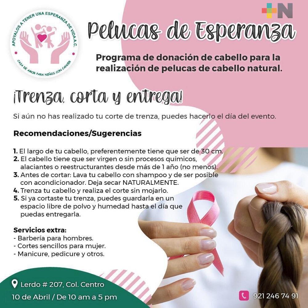 En Coatzacoalcos, Casa de Amor realizará su campaña «Pelucas de Esperanza»