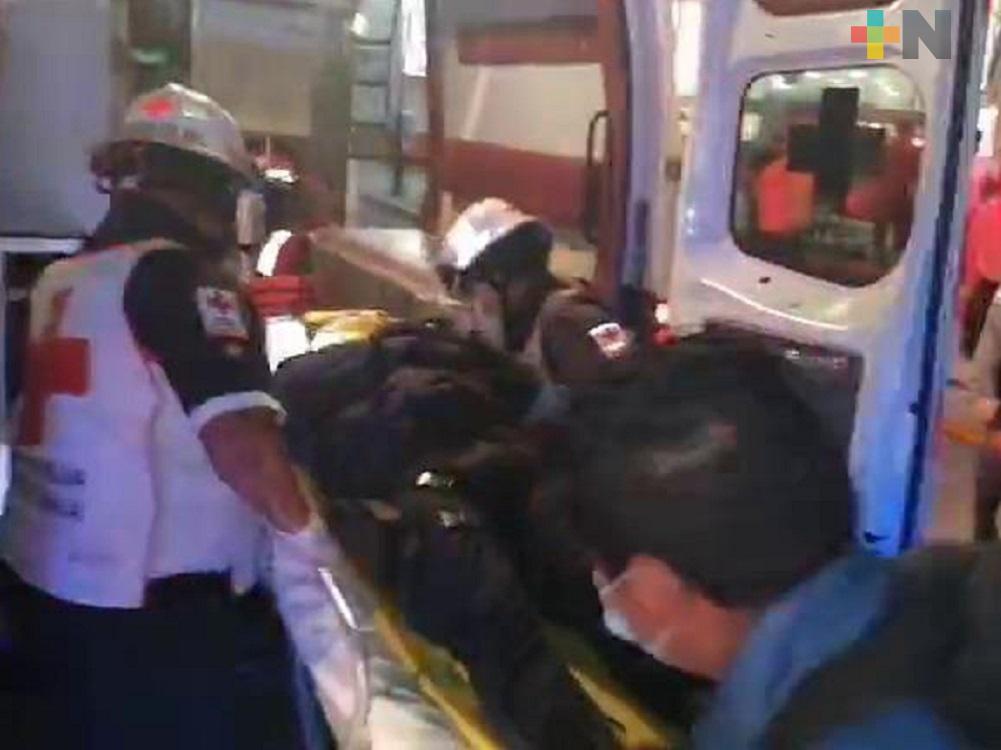 En Coatzacoalcos atropellan a motopatrullero cuando acudía al llamado de presunto asalto