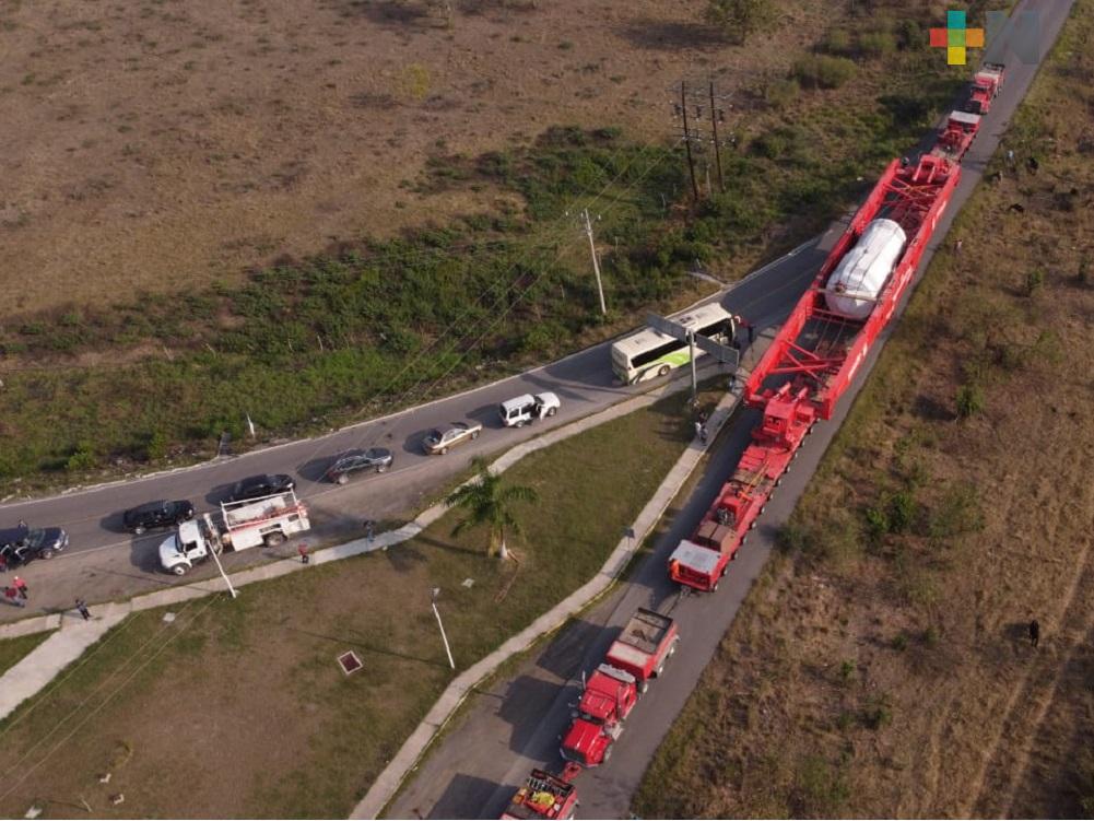 En la Huasteca, continúa traslado de turbina para termoeléctrica de Tamazunchale