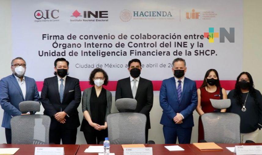 INE y SHCP firman convenio para intercambiar información de partidos políticos
