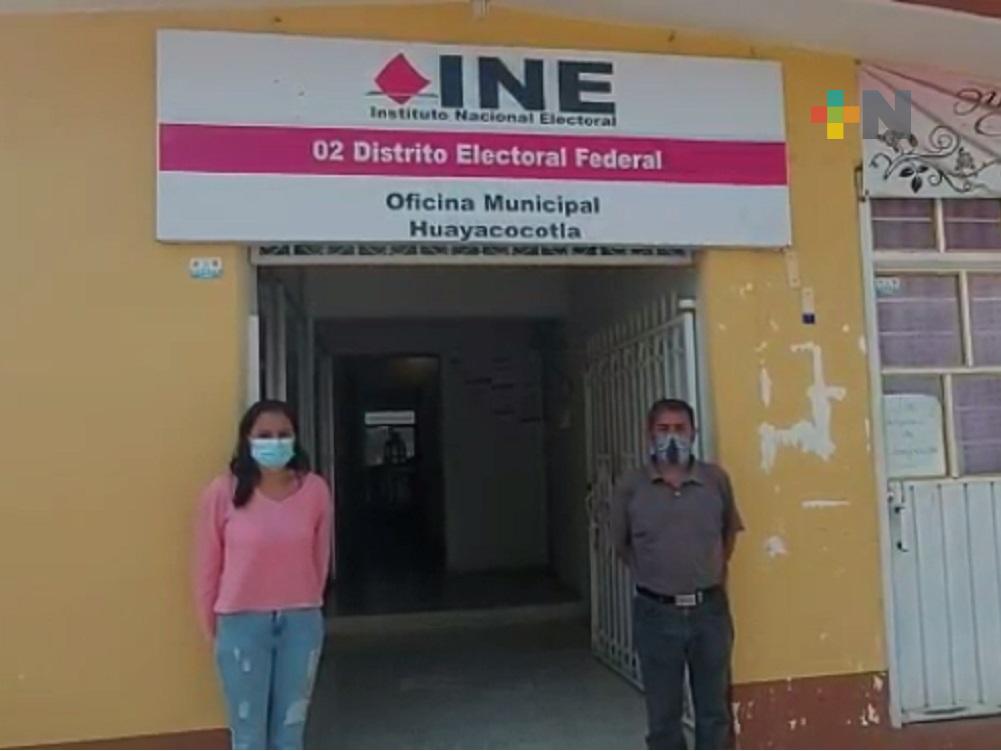 INE continúa sus actividades en Huayacocotla, para los comicios del próximo 6 de junio