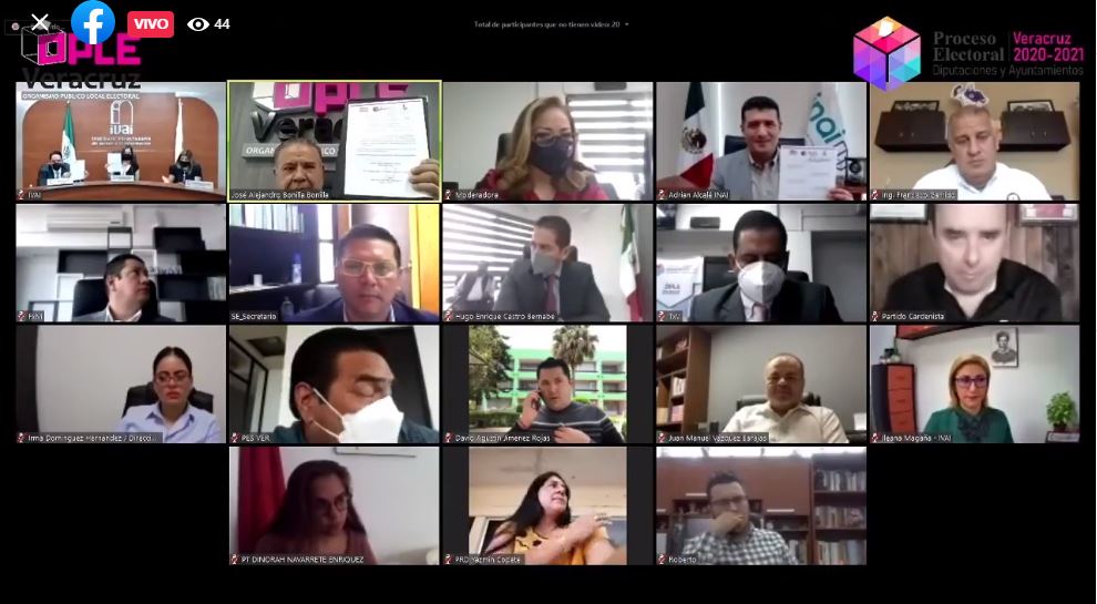 Durante proceso electoral, IVAI, OPLE y partidos políticos resguardarán datos personales de veracruzanos