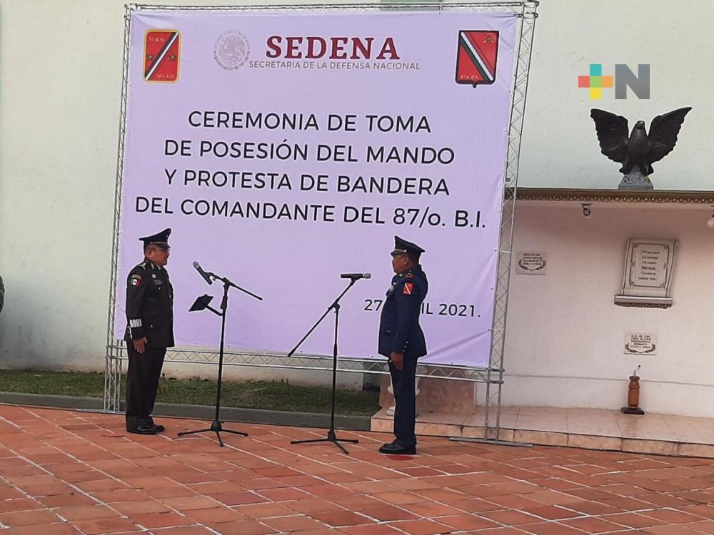 Nombraron nuevo comandante del 87 Batallón de Infantería en Martínez de la Torre
