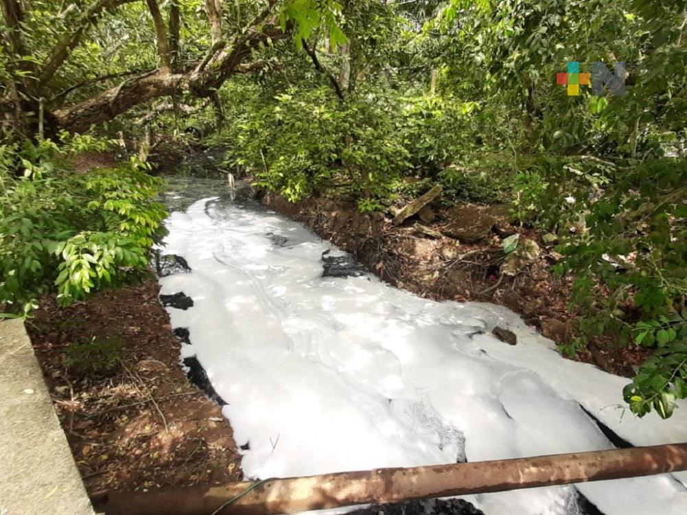 Pobladores piden a autoridades investigar derrame de producto químico en arroyo Chichigapa de Ixhuatlán del Sureste