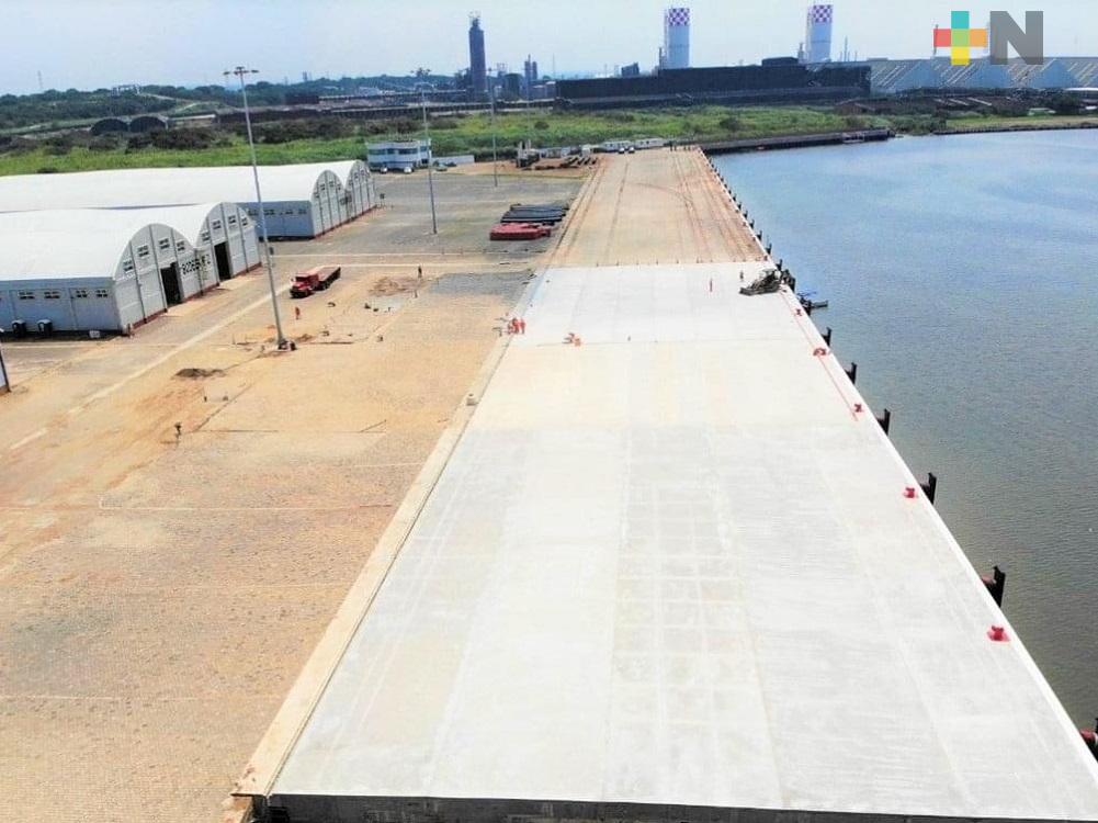 Secretaría de Marina aceleró  dragado de muelle en la terminal alterna de Pajaritos