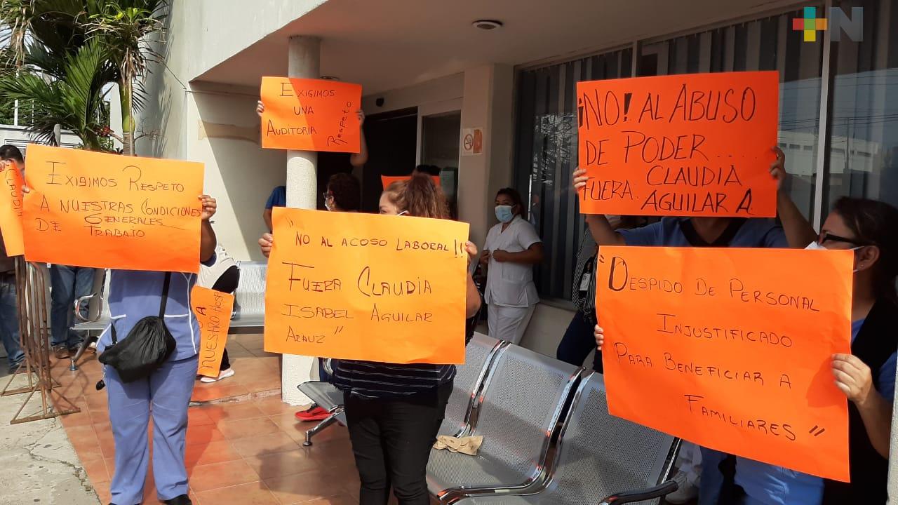 Trabajadores del Hospital de Alta Especialidad de Veracruz denuncian supuesto acoso laboral