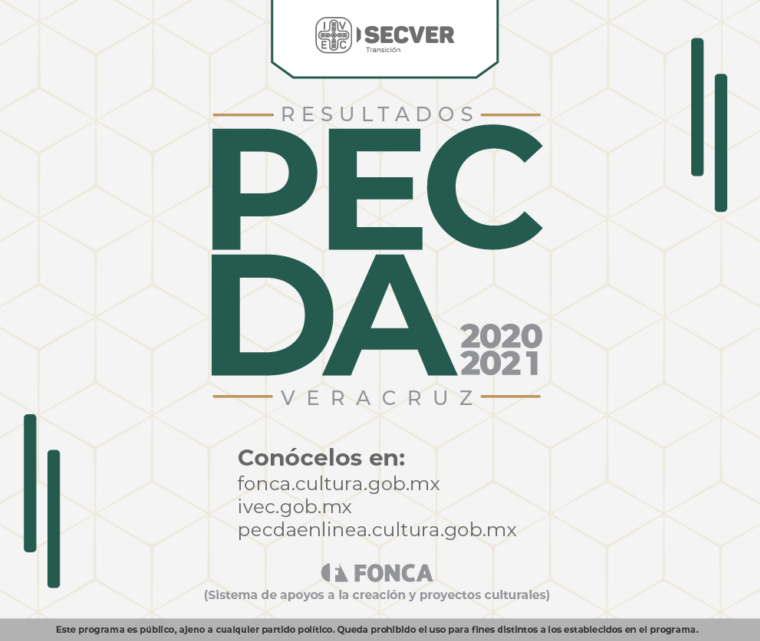 Presentan resultados de la convocatoria PECDA Veracruz 2020-2021