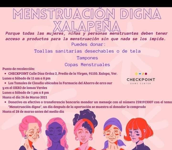 A través de Menstruación Digna invitan a donar insumos para mujeres que no pueden comprarlos