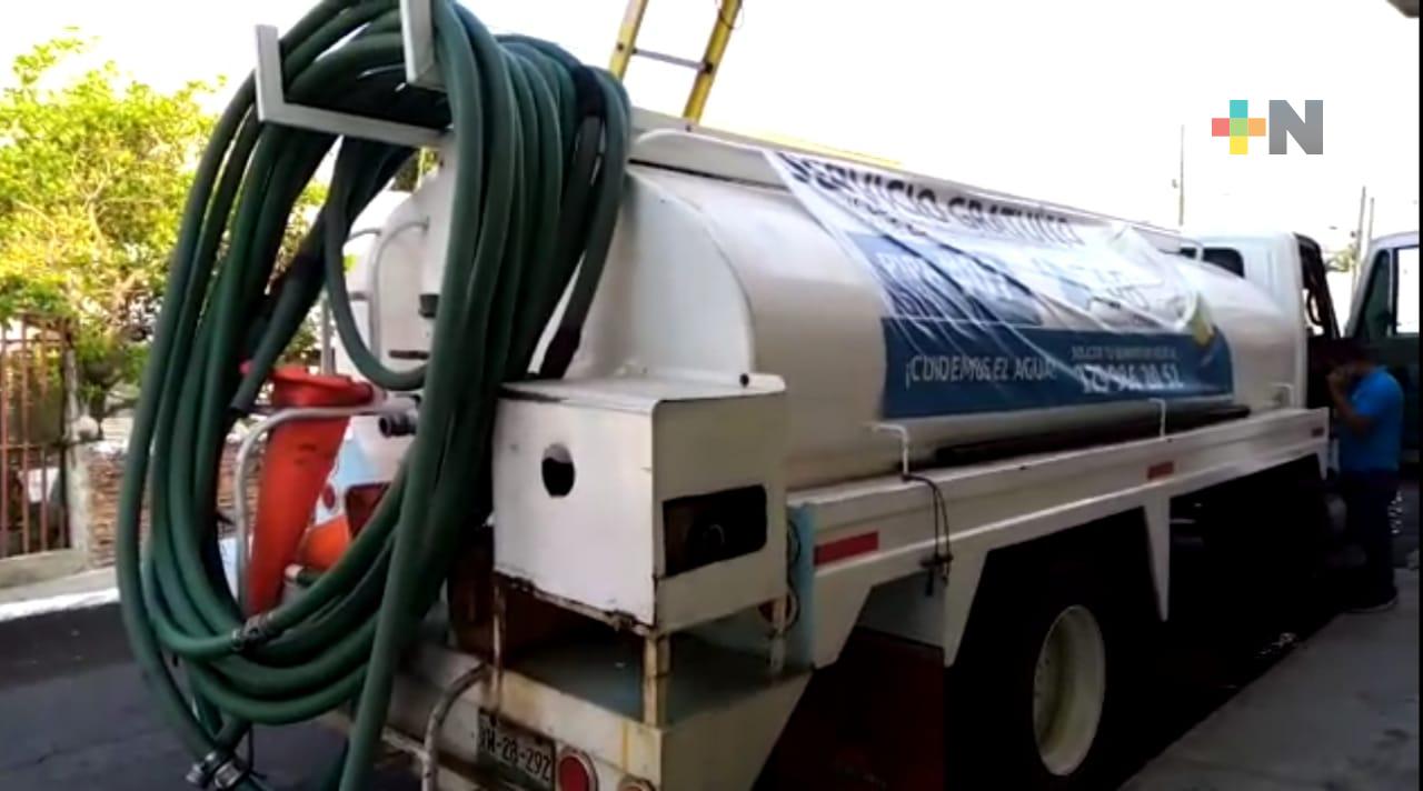 Por estiaje, Compañía de Agua de Boca del Río da servicio intermitente y ofrece pipas de agua si lo requieren
