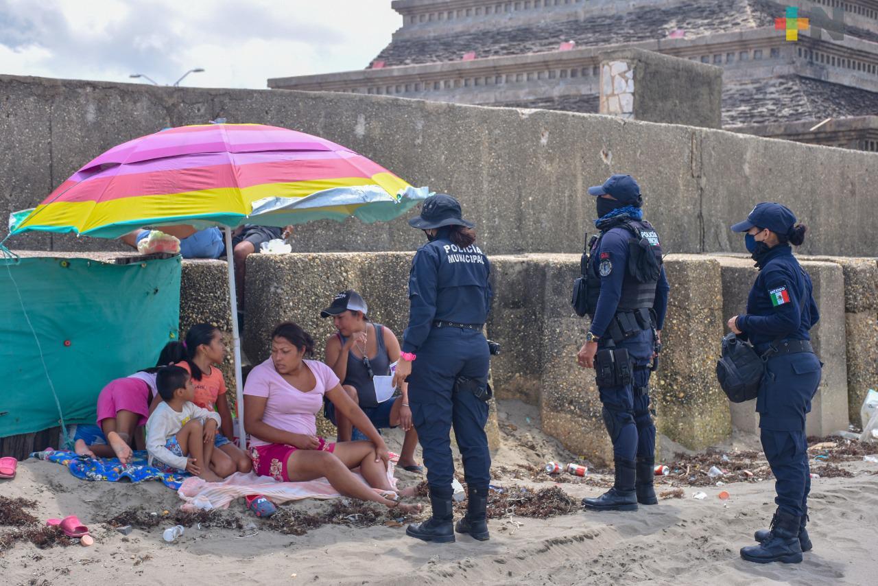 Mantienen operativo de prevención en playas de Coatzacoalcos