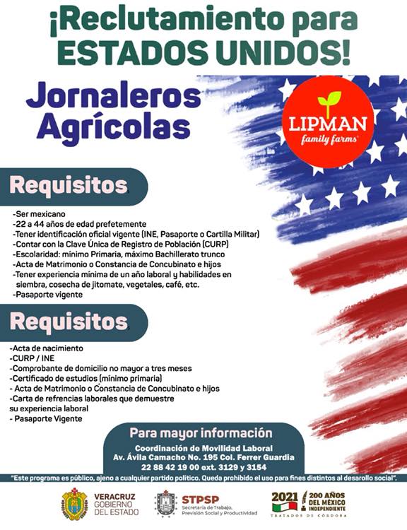 Inició reclutamiento para jornaleros veracruzanos interesados en trabajar en el extranjero