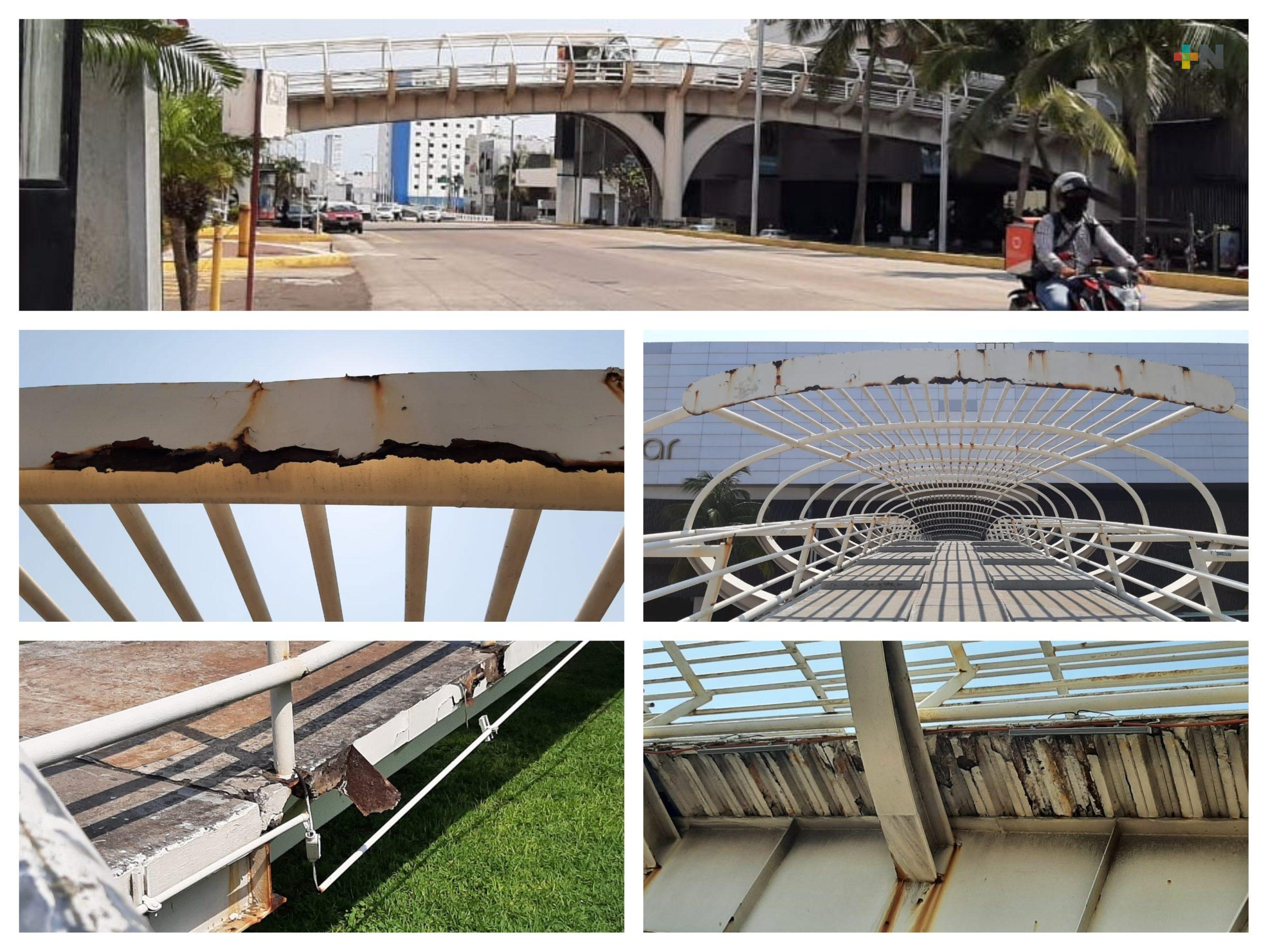 En malas condiciones el Puente de la Amistad del municipio de Boca del Río