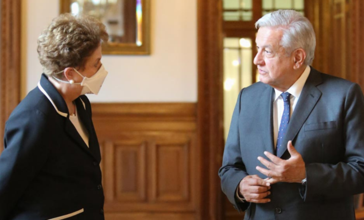 Presidente se reúne con ex presidenta de Brasil, Dilma Rousseff, en Palacio Nacional