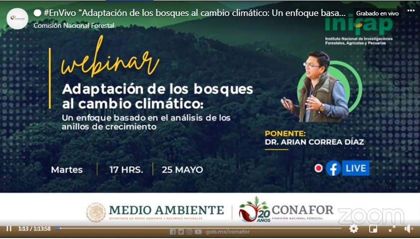 Conafor presentó webinar «Adaptación de los bosques al cambio climático»