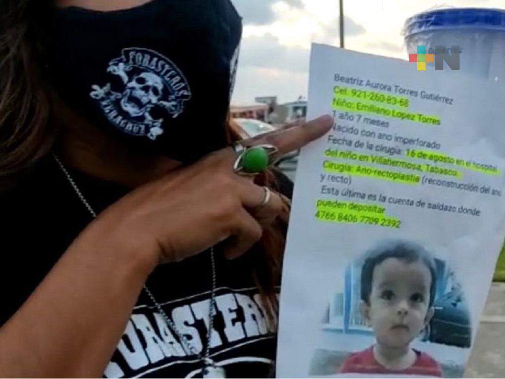 Coatzacoalqueña requiere apoyo económico para realizarle cirugía a su menor  hijo