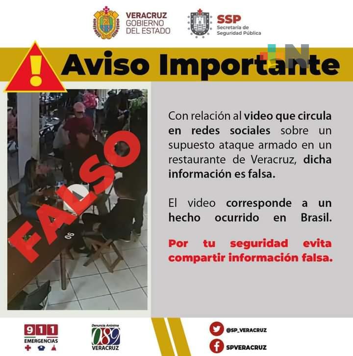 Desmiente SSP supuesto ataque armado en restaurante