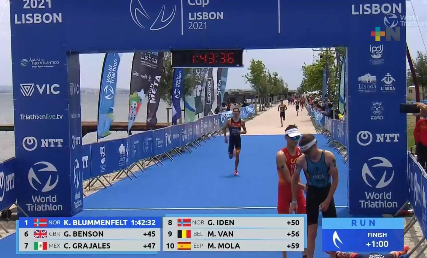 Crisanto Grajales séptimo lugar en la Copa Mundial de Triatlón, en Lisboa