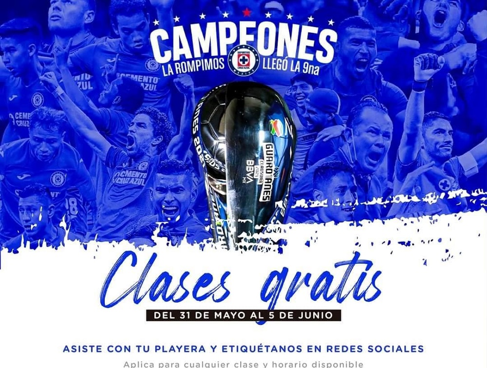 Por triunfo de Cruz Azul, gimnasio de Coatzacoalcos dará clases gratuitas a los aficionados