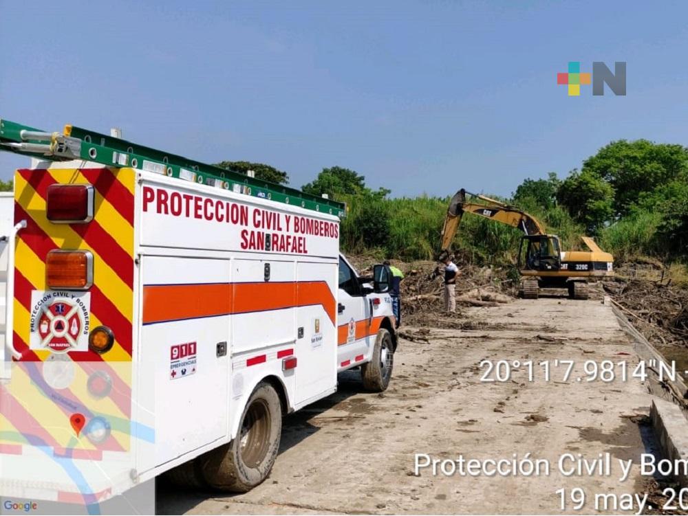 Protección Civil de San Rafael trabaja para prevenir inundaciones en el municipio y Nautla