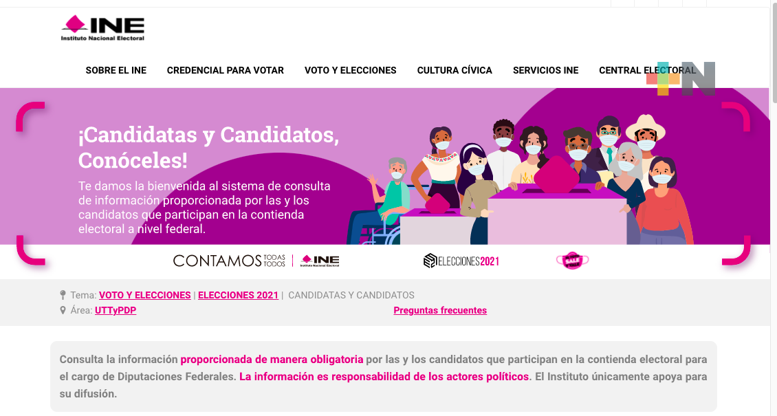 Para tener un voto informado, INE habilitó plataforma de transparencia