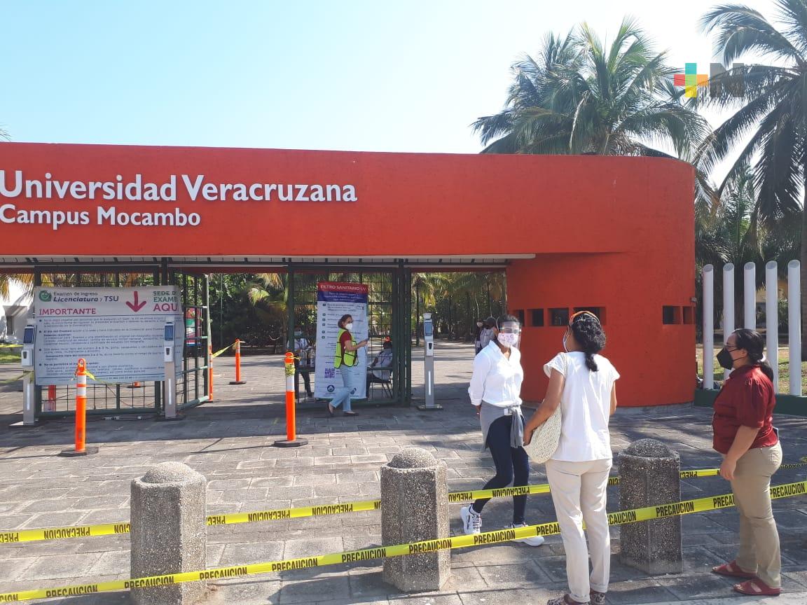 Con sana distancia se aplicó examen de admisión a 11 mil 424 aspirantes a la UV región Veracruz