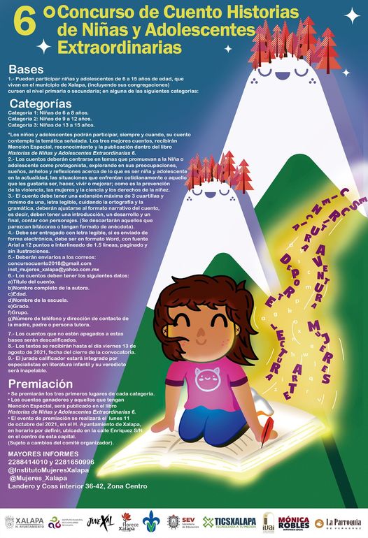 En agosto, vence plazo para inscribirse en concurso de Cuento Historias de Niñas y Adolescentes Extraordinarias