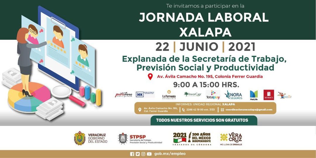 En Xalapa, Secretaría del Trabajo lleva a cabo Jornada Laboral 2021