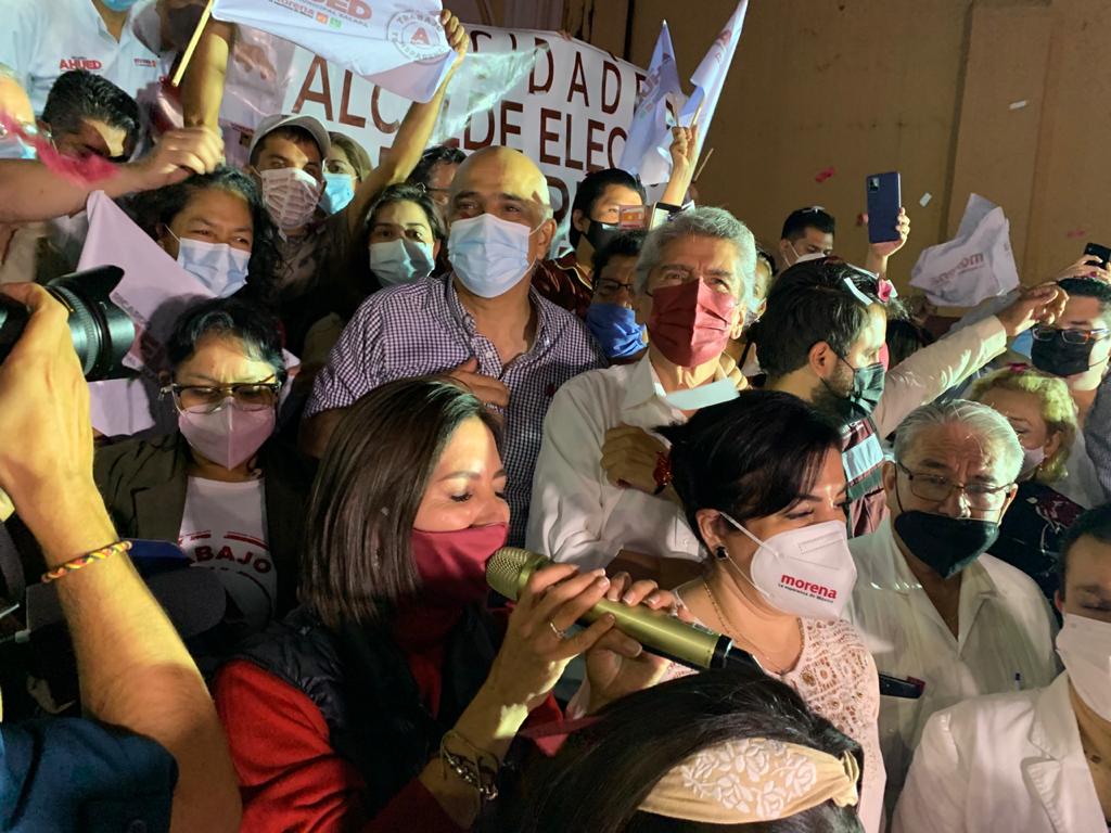 En Xalapa, candidatos de Morena festejan su triunfo