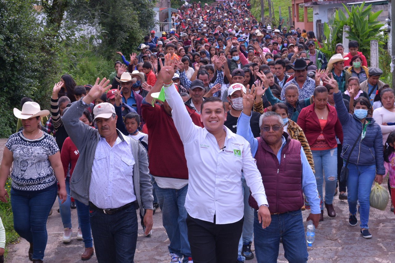 Gran cierre de campaña en Acajete de Uriel Alarcón por la coalición Juntos Haremos Historia
