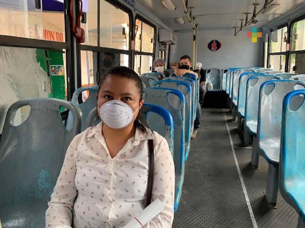 Aforo en transporte urbano de Coatzacoalcos es de un 30 por ciento