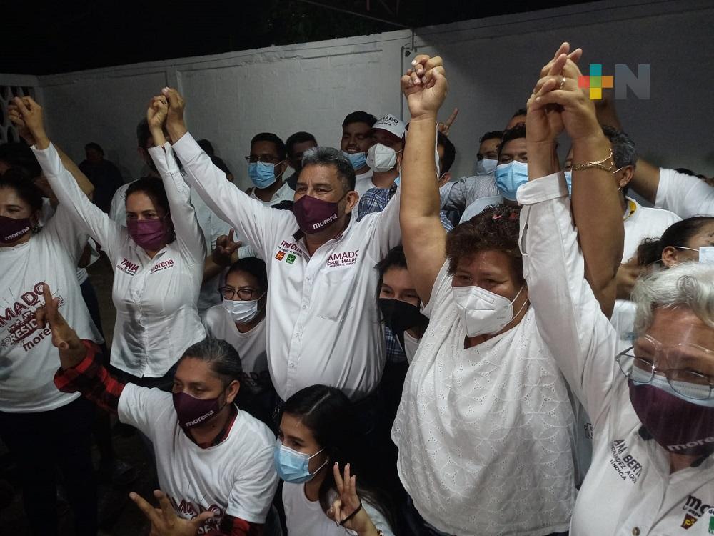 Amado Cruz Malpica se declaró virtual ganador de la contienda por la presidencia municipal de Coatzacoalcos