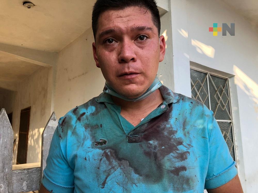 Cinco lesionados, un detenido y daños materiales dejó enfrentamiento entre militantes en Sayula de Alemán