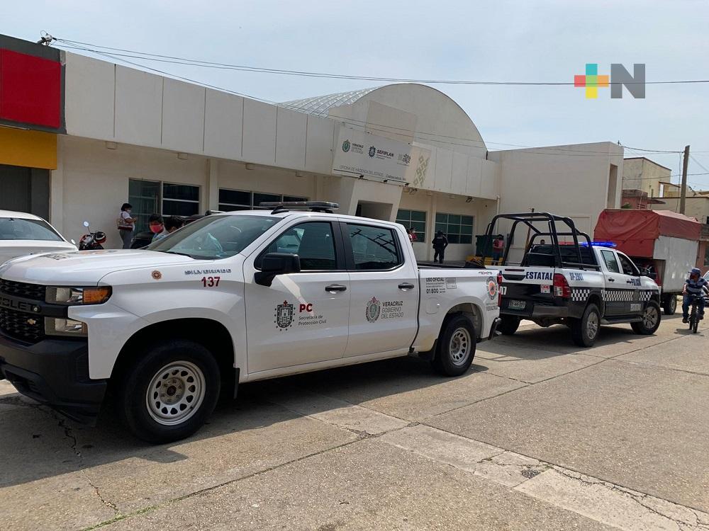 Desalojan a personal de Oficina de Hacienda en Coatzacoalcos por desfogue de gas