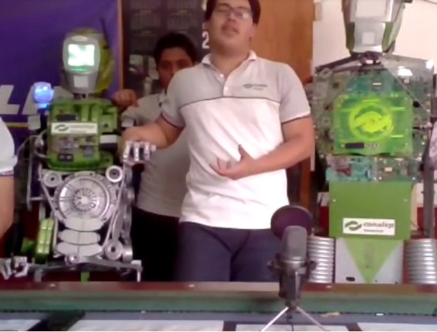 Estudiantes del Conalep Veracruz presentaron robots asistentes de protocolos anticovid