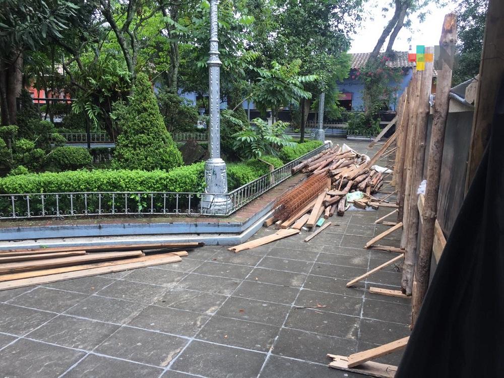 Comenzó rehabilitación del parque Miguel Hidalgo de Coatepec