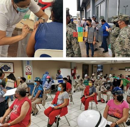 Inició aplicación de vacuna anticovid a trabajadores petroleros de Minatitlán