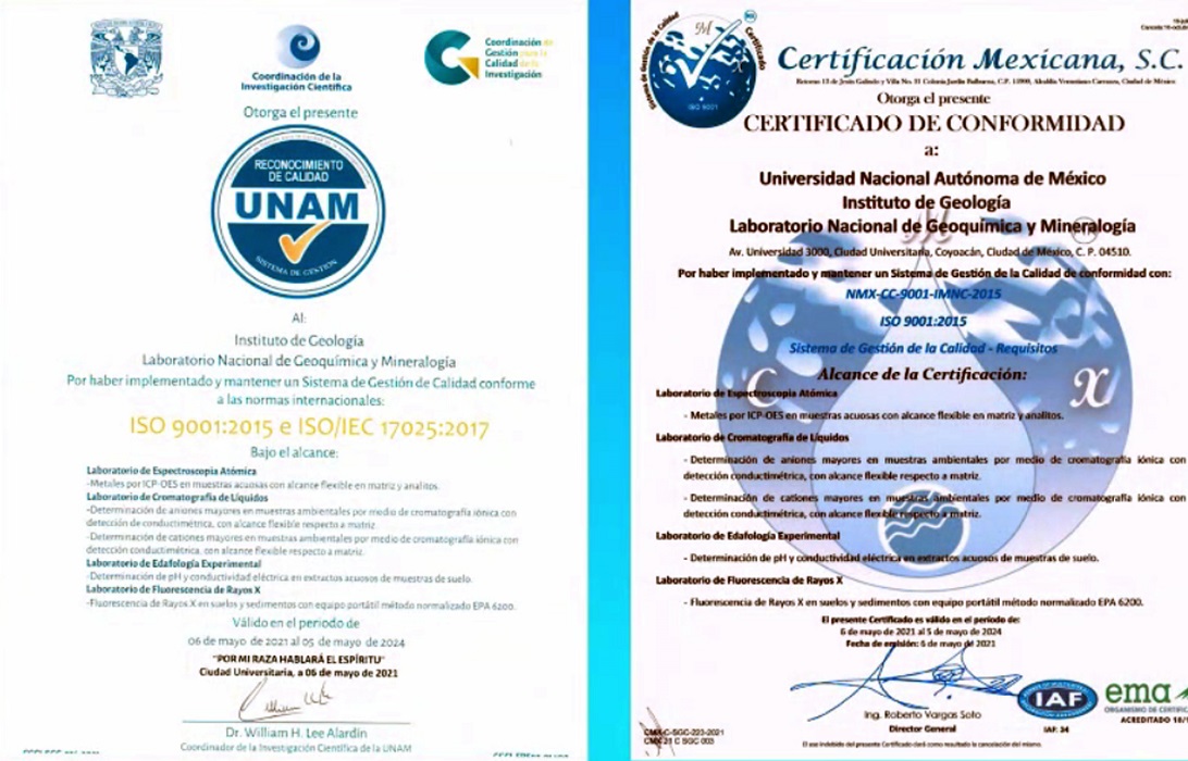 Obtiene laboratorio de la UNAM certificado internacional y reconocimiento de calidad