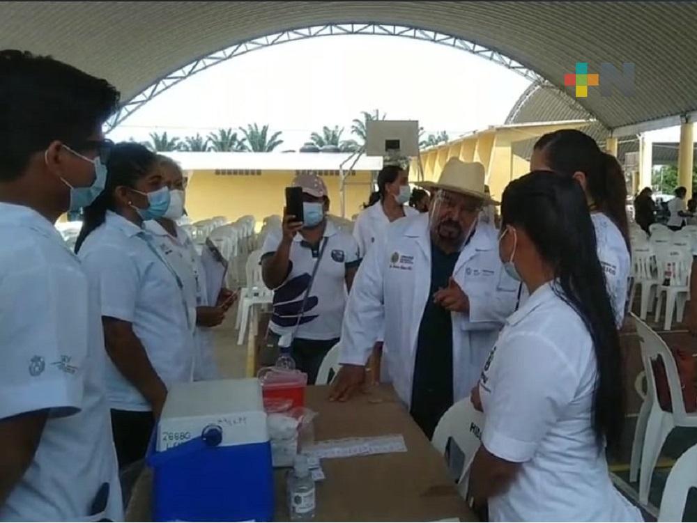 Secretario de Salud de Veracruz supervisó módulo de vacunación en municipio de Las Choapas