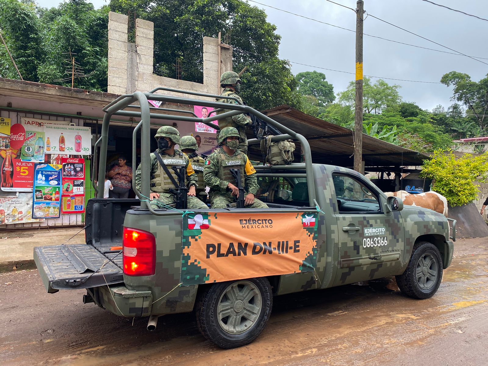 Aplicó Ejército Mexicano Plan DN-III-E debido a lluvias en Xalapa