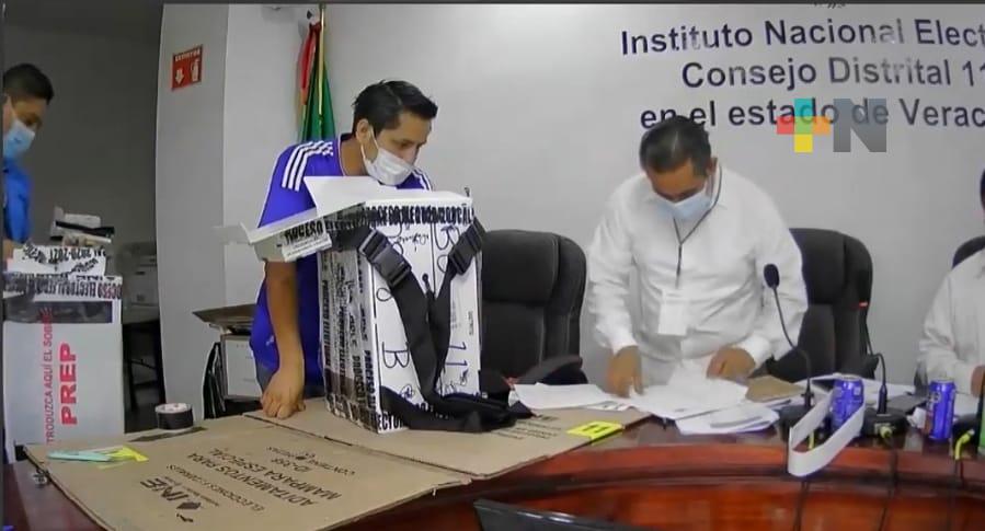 Consejo Distrital 11 del INE inició cómputo de 256 paquetes electorales correspondientes a elección de diputación federal