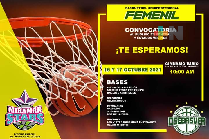 En octubre, torneo semi profesional de baloncesto femenil