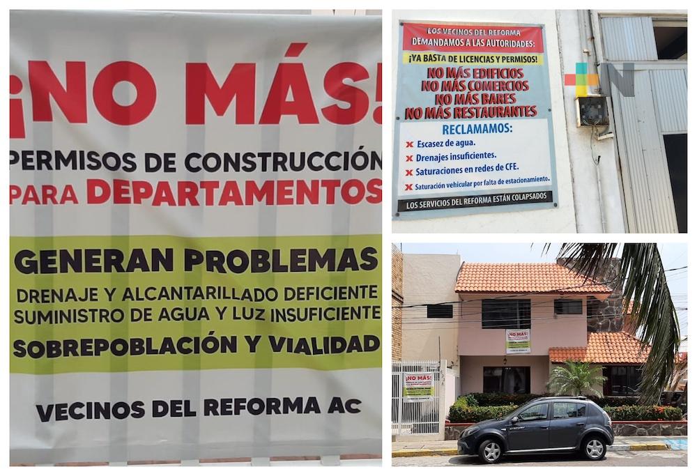 Vecinos se oponen a construcción de nuevos edificios en fraccionamiento Reforma de Veracruz