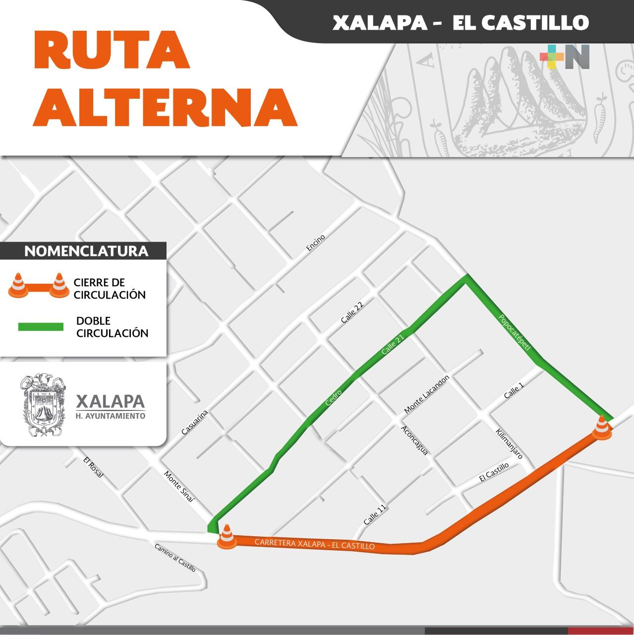 Exhortan a tomar rutas alternas por socavón en carretera al Castillo