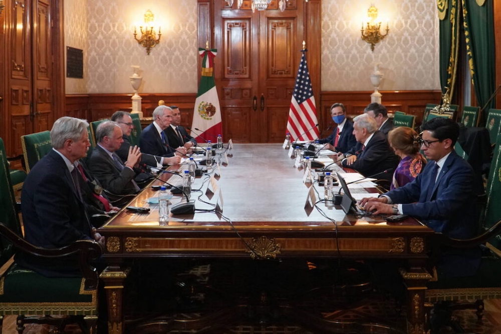 Presidente se reunió con legisladores estadounidenses en Palacio Nacional