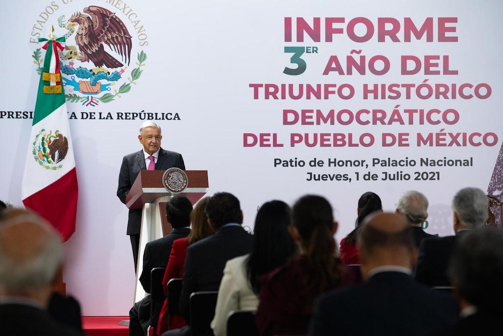 Cuarta Transformación tiene aprobación del pueblo de México, afirma presidente en tercer aniversario del triunfo democrático