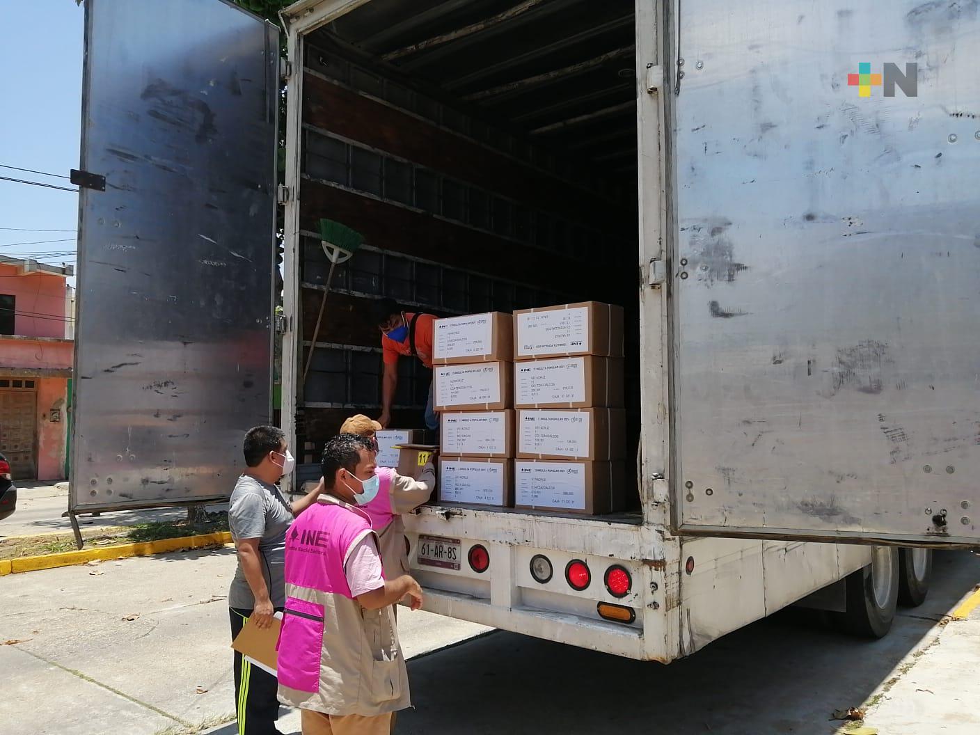 Llegan 300 mil boletas para Consulta Popular a Junta Distrital XI del INE Coatzacoalcos